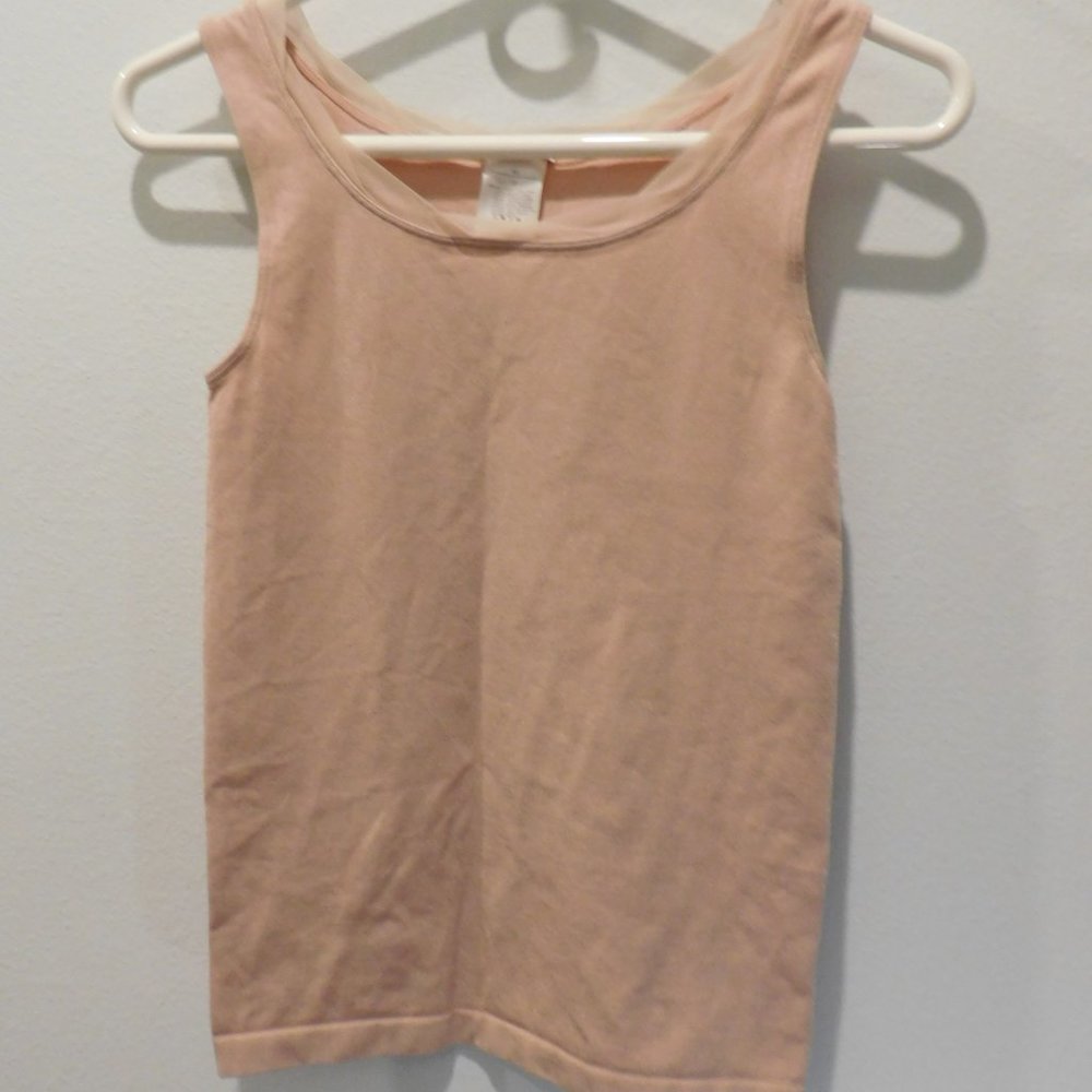 Wolford Pink Mesh Collar Sleeveless Tank Top - Women's XS